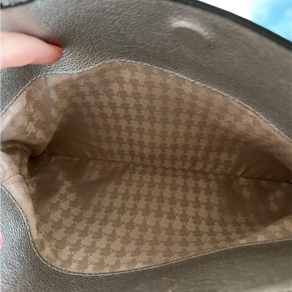 Karl Lagerfeld Metallic Silver Tote or Crossbody Bag - Picture 8 of 12